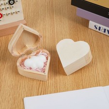 Boîte à bijoux en bois en forme de coeur pour rangement élégant et organisat