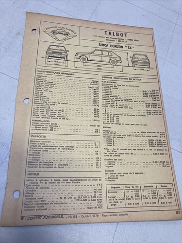 Fiche technique automobile