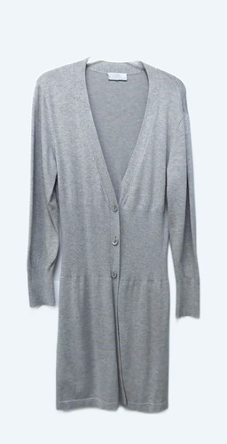 Gilet long chanon gris clair - long, chanon,