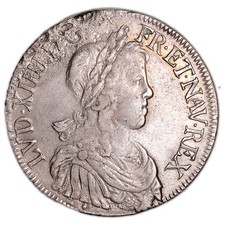 Louis XIV - Écu à la mèche longue - 1649 & - Aix - Trésor de Montrichard