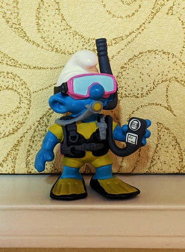 Figurine schtroumpf plongeur - figurine,