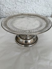 coupe Napoléon 3 ancienne en métal argenté montée sur pied/7201V3