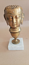 visage bouddha en bronze H 16