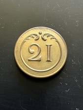 Bouton D’Officier du 21 Regiment Infanterie de Ligne, 1er Empire, Napoleon I, GM