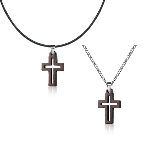 Collier avec pendentif croix - collier,
