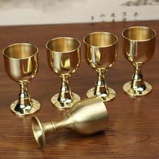 Tasse à boire classique en verre à vin en laiton doré pour fête scène maria