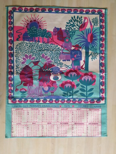 Calendrier tissu 1979 - calendrier,
