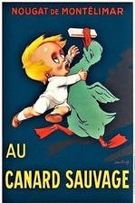 JOUET ANCIEN ÉPICERIE NOUGAT " LE CANARD SAUVAGE " DE MONTÉLIMAR