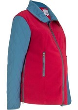 Veste micropolaire de maternité à manches matelassées taille 36 rouge foncé bleu jean neuve