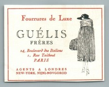 1910 Guélis Frères Fourrures