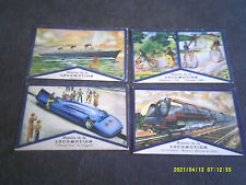 LION NOIR 12 CHROMOS HISTOIRE DE LA  LOCOMOTION MONTGOLFIERE PAQUEBOT DRAISIENNE