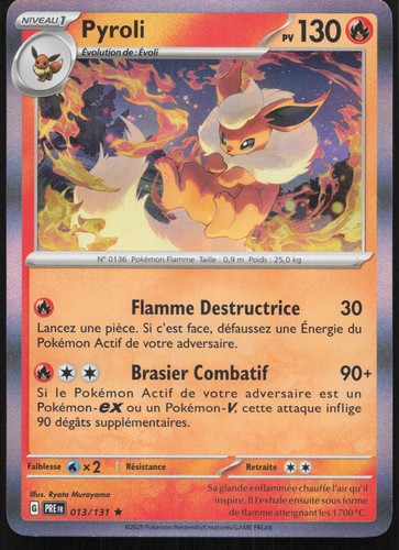 Carte pokémon pyroli 013 - pokémon, 013/131