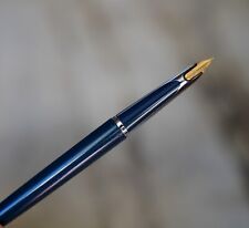 RARE STYLO PLUME WATERMAN CF DOUE GRIS BLEU & CHROME - PLUME OR MASSIF 18 CARATS