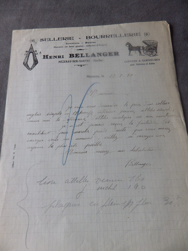 Piece facture de sellerie - 1,