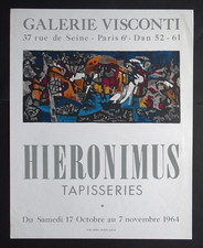 HIERONIMUS Tapisseries Affiche originale 1964 Exposition Galerie Visconti Paris