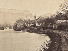 Ville Lieu à identifier c1865 Photo Stereo Albumine Vintage P81L4n