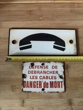 2 Plaques Émaillées