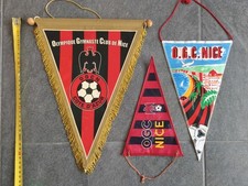Lot 3 Fanions Anciens OGC Nice Dont 1 Protocole Football OGCN pennant Nissa 