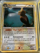 Carte Pokemon - Noctowl holo - 8/123 - heart gold soul silver - US - Exc