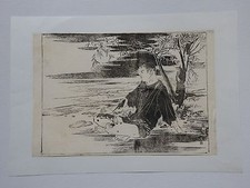 Estampe lithographie japonaise Ukiyo-e 2-391 Migita Toshihide fin XIXe siècle