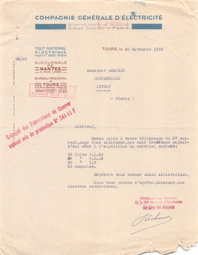 1939 compagnie generale - compagnie,