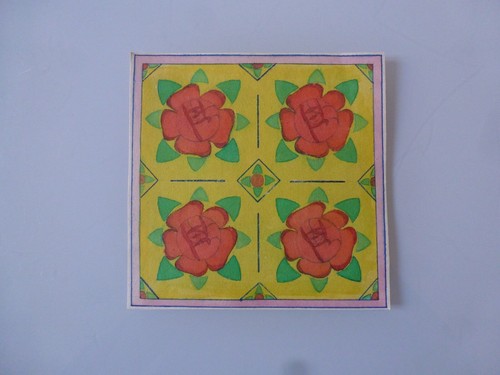 Art deco gouache circa 1920 - art,