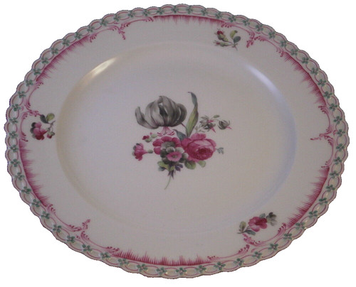 Assiette florale porcelaine - assiette,