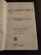 La Sainte Bible, Par Moines de Maredsous