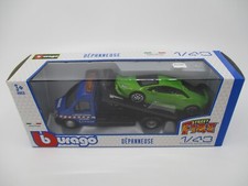AU166 BURAGO TRANSPORT SERIES 1/43 CAMION DEPANNEUSE + LAMBORGHINI REF 12032