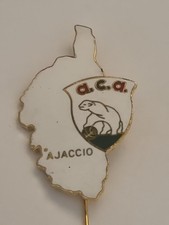 AC AJACCIO FRANCE RARE OLD Football Badge Insigne 
