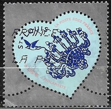 FRANCE oblitéré 2022 Saint-Valentin Cœur de Saint-Louis Y&T N° 5552