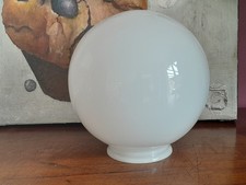 Vintage Suspension Boule Opaline D. 20 cm Très bon état plafonnier lustre rond