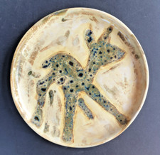 Assiette de Jacques Marie (1923-1998), élève de Mathurin Meheut. Pièce unique.