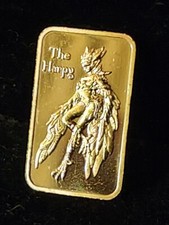 1/10 oz Hayleybug "The Harp. 999 Silver  Gold Plated. Très Rare.