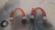vintage lot de 2 arc-en-ciel pour figurine bisounours