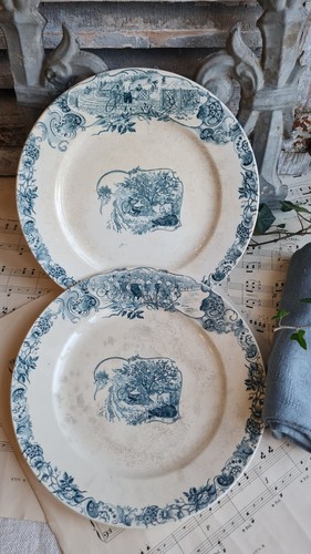 Anciennes assiettes plates - 2,