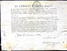 Parchemin 1776 Velin ancien