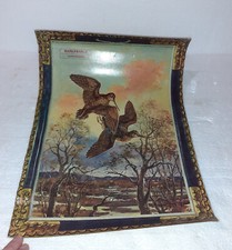 ANCIENNE AFFICHETTE MANUFRANCE REPRESENTANT DEUX BECASSES ENVIRON 40 CM X 30 CM