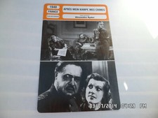 CARTE FICHE CINEMA 1940 APRES