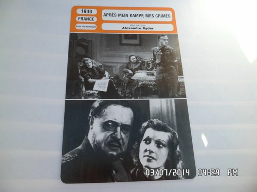 Carte fiche cinema 1940 - fiche,