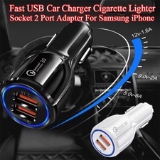 12V 2 Port Usb Qc 3.0 Fast Car