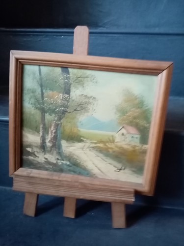 Tableau avec chevalet ancien - tableau,
