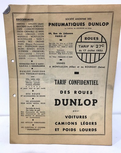 Ancien document publicitaire - document,