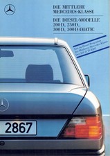 Catalogue Brochure Mercedes 200D / 250D / 300D W124 08/1987 Allemagne