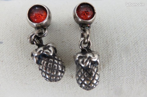 Boucles oreilles ananas - d'oreilles,