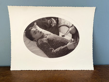 Grande photo ancienne enfant Post Mortem - Studio Jacques, rue d'Alésia, Paris