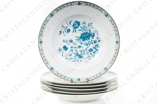 Six assiettes creuses nankin - six,