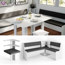 Vicco Banc d'angle Roman Partie d'angle rembourrée blanche pour coin salon