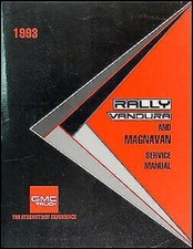 1993 GMC G Van Atelier Manuel