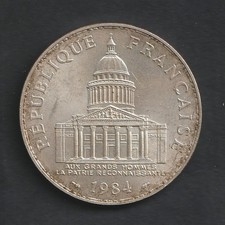 100 Francs Argent FRANCE 1984, PANTHEON, 15.02 G, Ø 31, SUP-, KM 951.1, LF 451/4